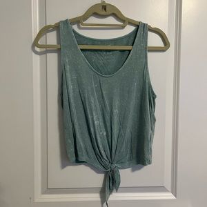 American Eagle Cropped Tie-Up Tank Top